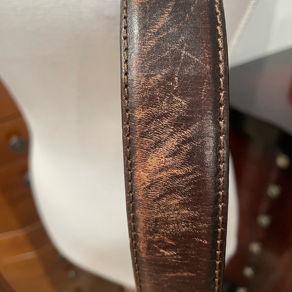 VINTAGE BROWN LEATHER BELT - Picture 7 of 9